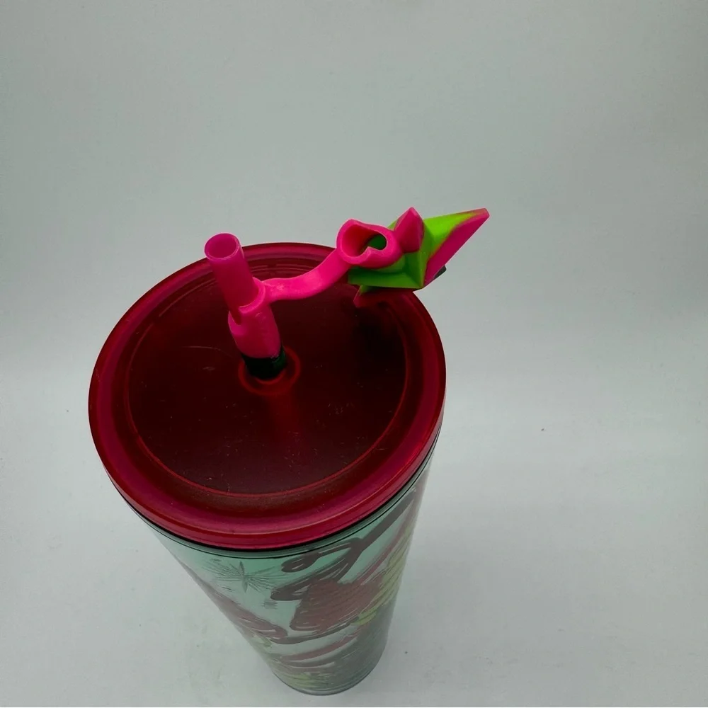 Starbucks 2023 Holiday Ribbons & Trees Star Straw Topper Tumbler 24oz